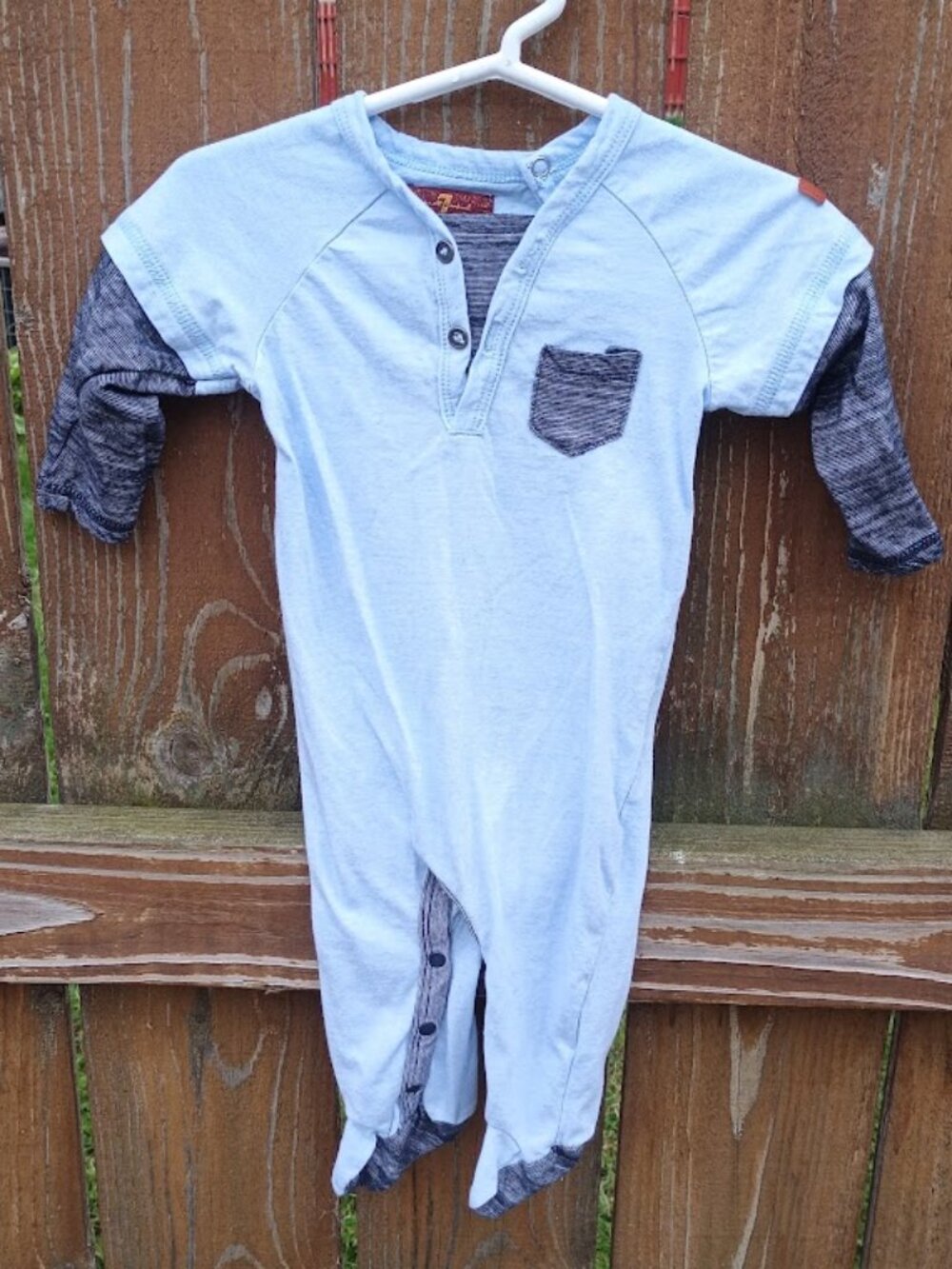 7 For All Mankind Onesie Sz. 6-9 mos.